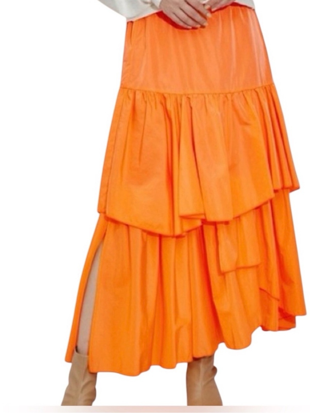 Boutique Orange Skirt Outfit Halloween and Fall! - Picture 1 of 3